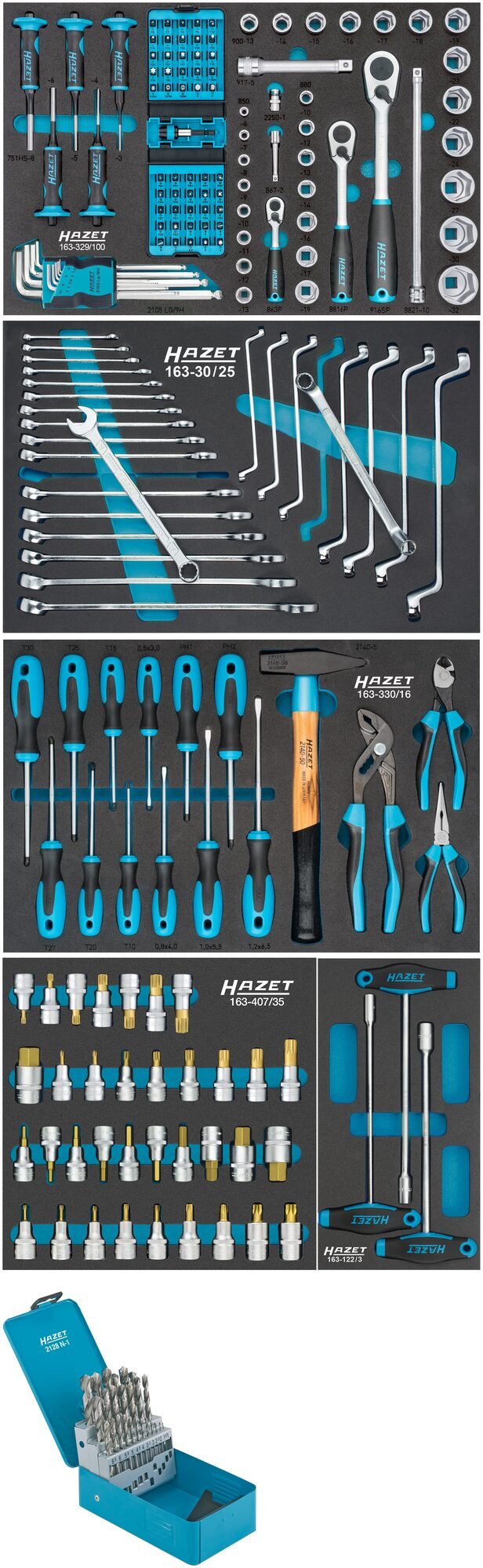 HAZET Gereedschapassortiment 0-178N/204 · 204-delig