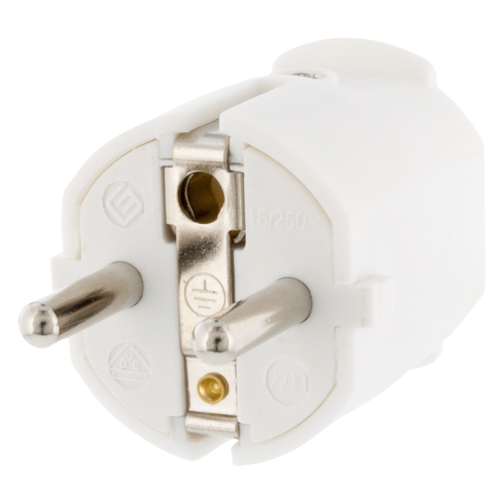Stekker | RA | PVC | 10/16A | Wit - 00.110.11 afbeelding