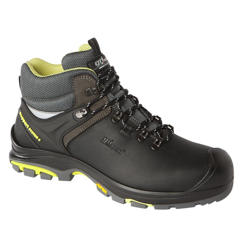 Grisport Safety Tundra / 33504 Hoog S3 Zwart/Lime - Maat 44 - 11.049.046.44