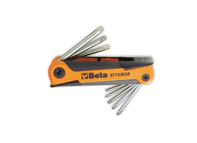 Beta 97TX BG88-delig set haakse stiftsleutels met Torx profiel 000970368