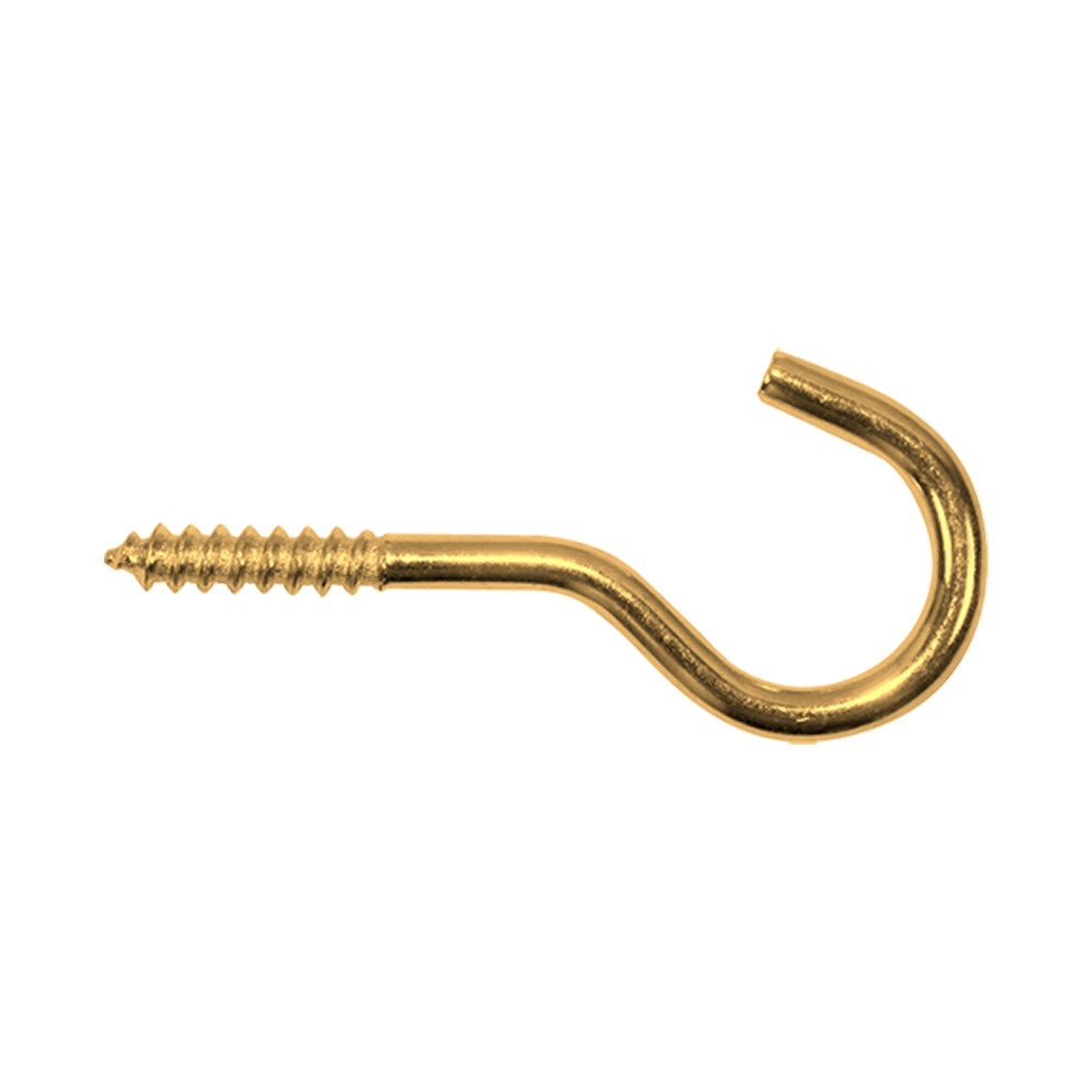 pgb-Europe PGB-FASTENERS | Schroefhaak Ø 2,15x10 Messing 0000SHMS0021500103
