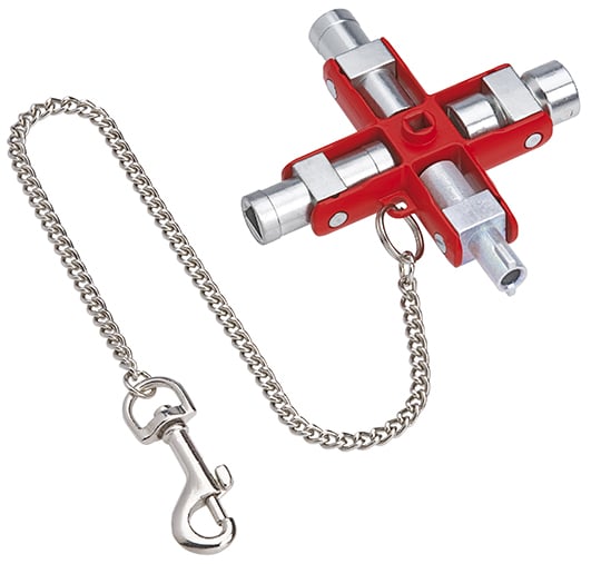 Knipex Universele sleutel voor alle standaard schakelkasten en afsluitsystemen 90 mm - 001106