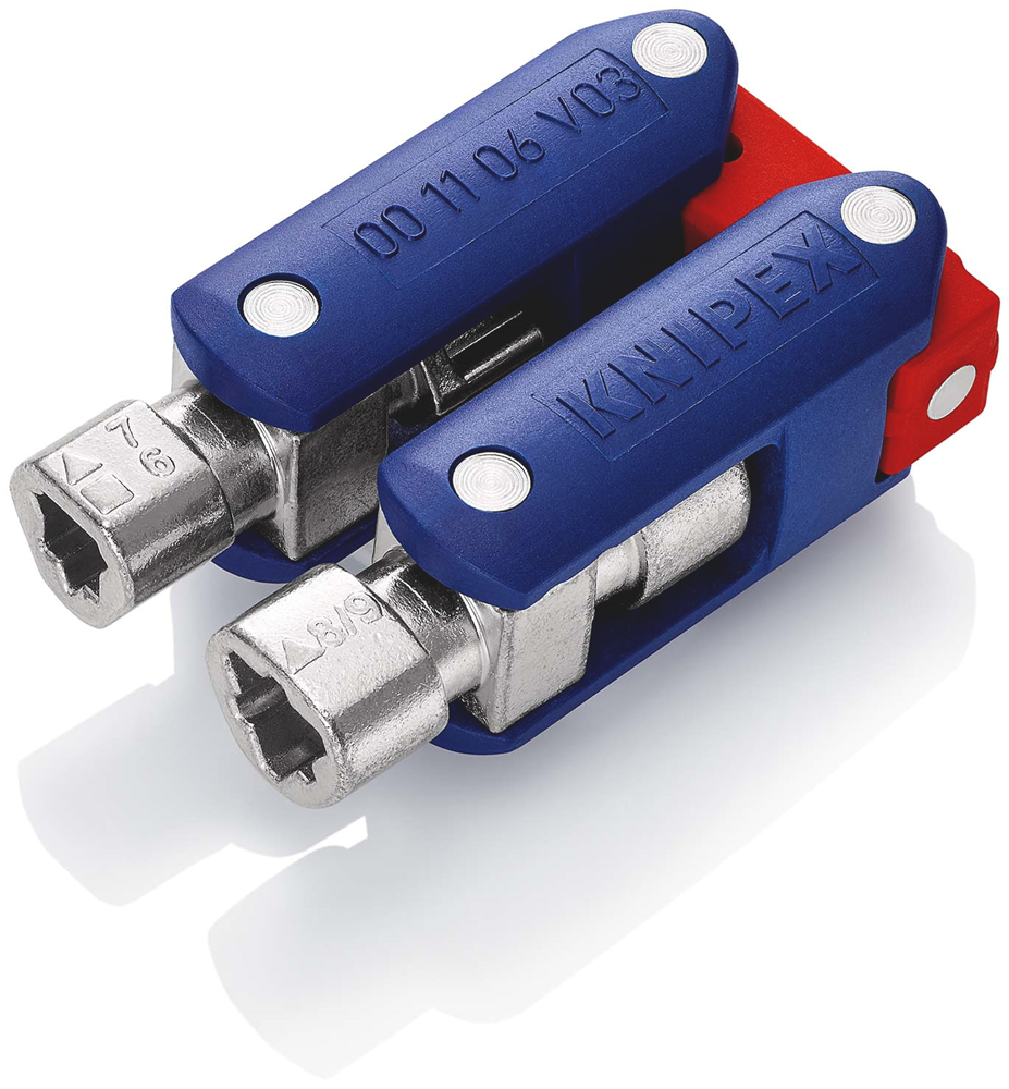 Knipex Schakelkastsleutel "DoubleJoint" | Lengte 62 mm | Zelfbedieningskaart/blister - 00 11 06 V03