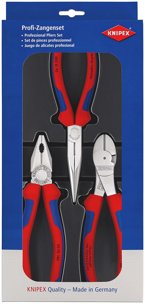 Knipex Montage-Set | 1 x 26 15 200, 1 x 03 05 180, 1 x 74 05 180 - 00 20 11 V01