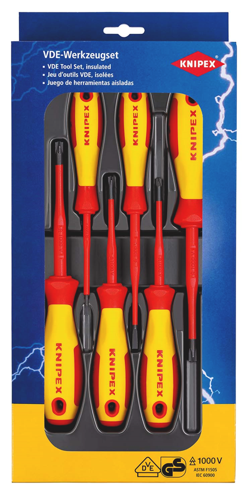 Knipex Schroevendraaierset Automaten 1000v 6-delig - Rood