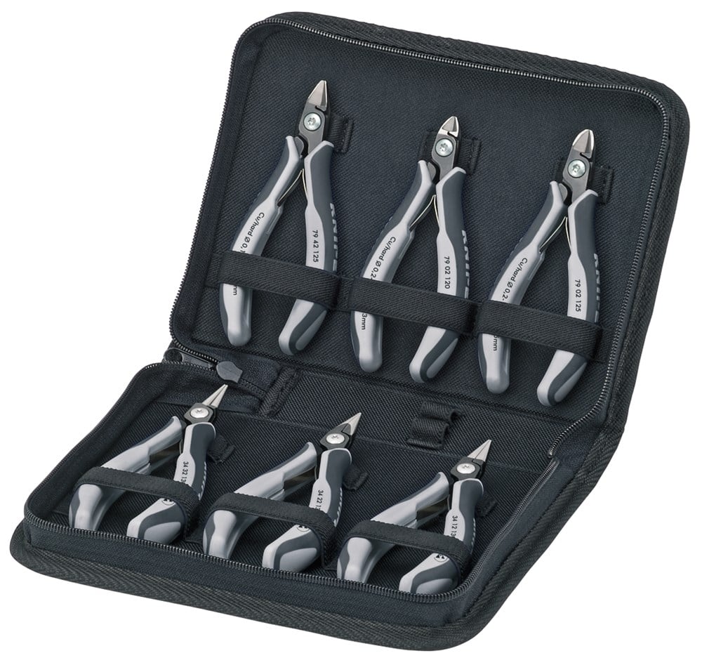 Knipex Elektronica tangen set in etui 6-delig E - 002016PESD