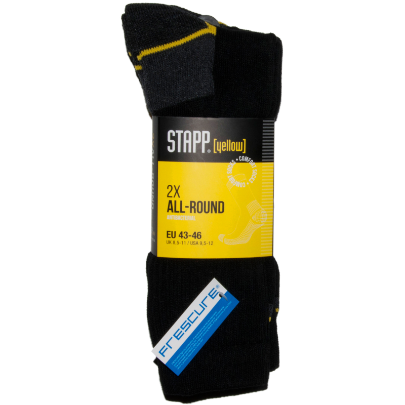 Stapp Yellow All Round 2-Pack Sokken 4410 | 699 Zwart | Maat 46 - 38.134.005.02 afbeelding