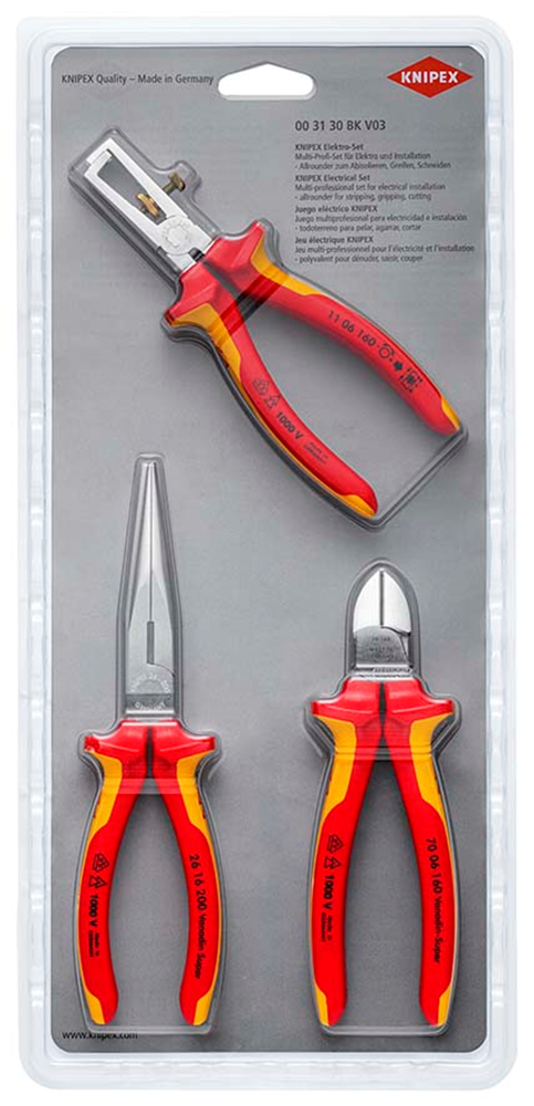 Knipex Tangenset - 00 31 30 BK V03