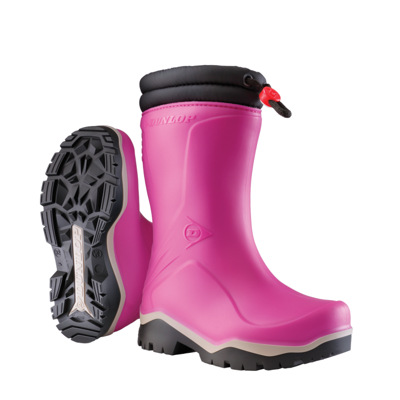 Dunlop K374061 Blizzard Kinderlaars gevoerd PVC Roze/Grijs/Zwart - Maat 34 - 00.032.005.34