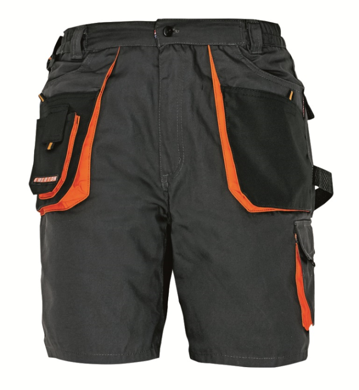 Cerva CRV Emerton Korte Werkbroek 03100003 | Kleur Zwart/Oranje | Maat 54 - 00.200.001.54