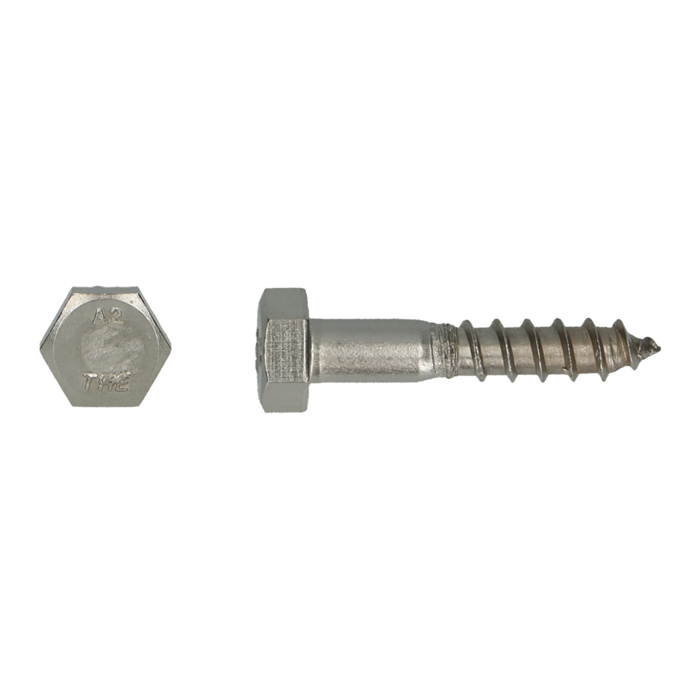 pgb-Europe PGB-FASTENERS | Houtdraadbout DIN 571 Ø 10,0x70 A2 | 50 st 000571A00010000703