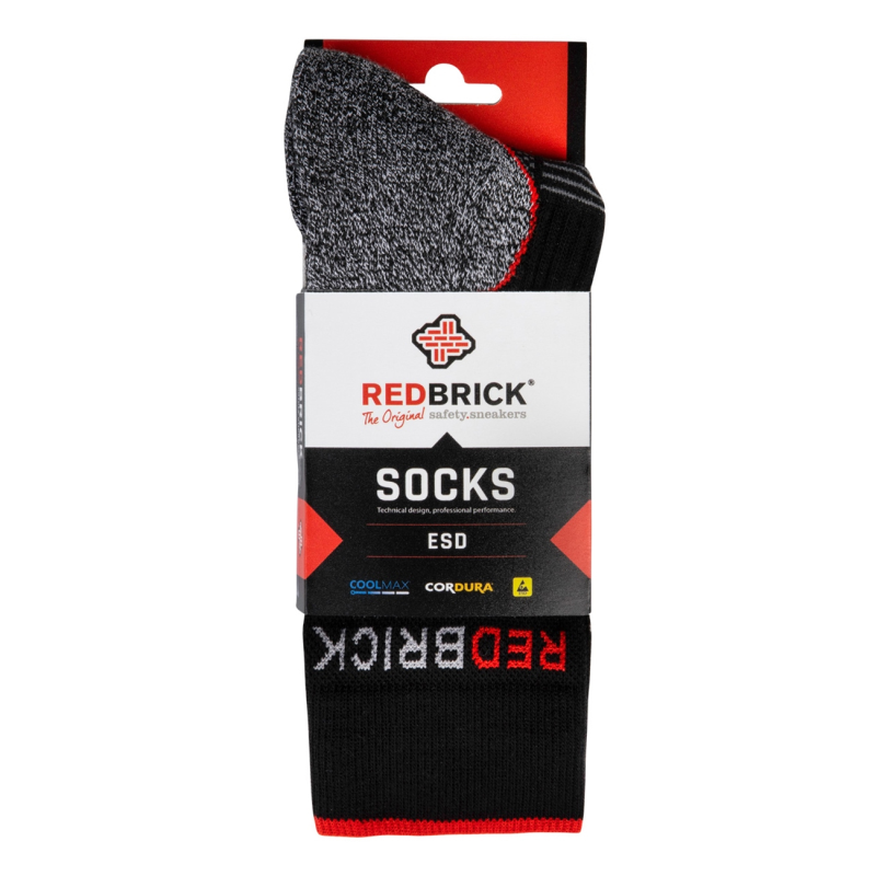 Redbrick ESD Sokken 25102 | Grijs/Zwart | Maat 46 - 00.083.020.43