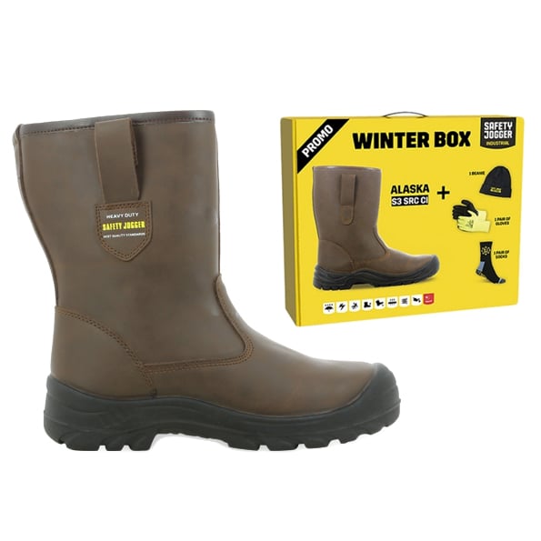 Safety Jogger Alaska Laars S3 Winter Box | Bruin | Maat 43 - 00.118.068.43