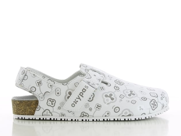 Oxypas muil met band Bianca | Wit/Zilver | Maat 36 - 00,154,182,36
