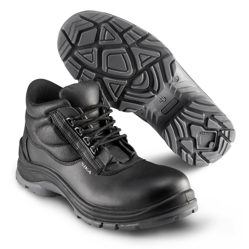SIKA Beat Mid -S2 - hoge veterschoen - 216 Zwart | Zwart | Maat 45 - 5703617156867
