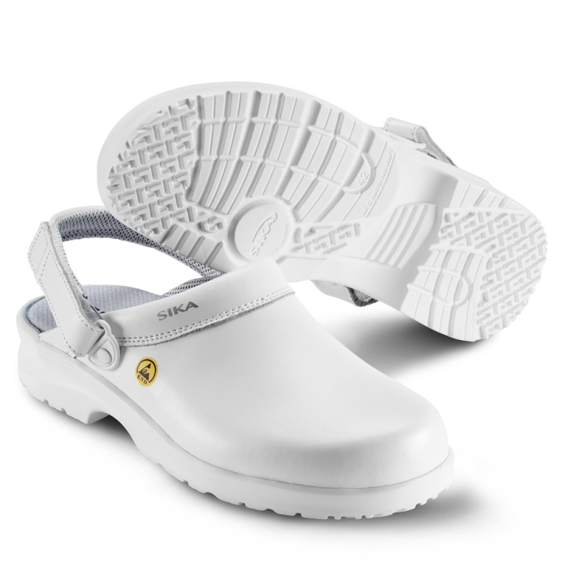 SIKA Fusion Clog ESD m. hielriempje OB SRC - 19467 Wit | Wit | Maat 37 - 5703617108095