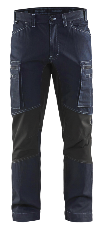 Blåkläder Service werkbroek denim stretch 14591142 | Marineblauw/Zwart | Maat 50 - 7330509485903 afbeelding 1