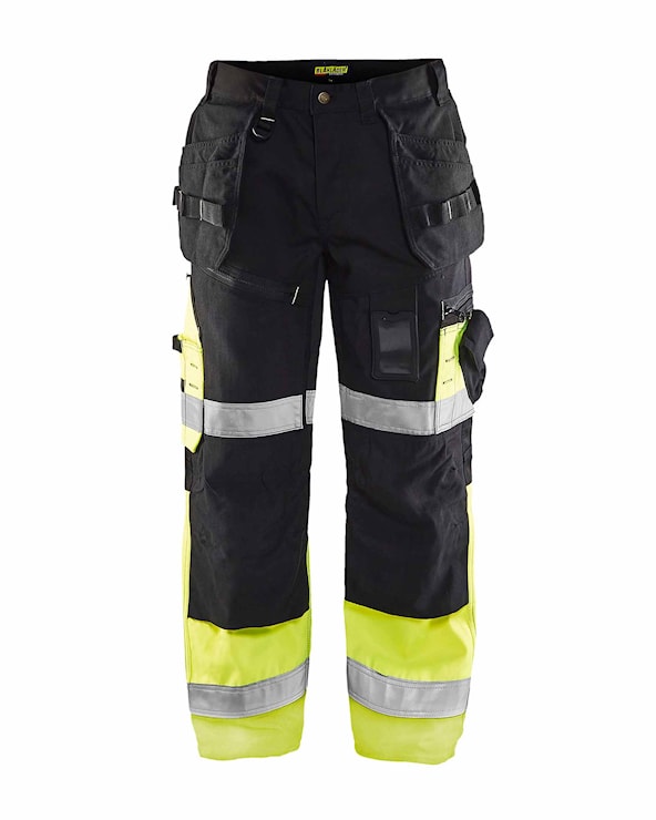 Blåkläder Werkbroek High-Vis X1500 15081860 | Zwart/High-Vis Geel | Maat 58 - 7330509387849 afbeelding