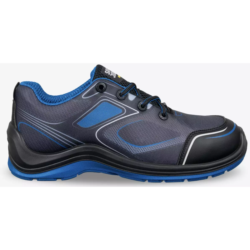 Safety Jogger Flow Laag S1P | Zwart/Blauw | Maat 46 - 5401033491530
