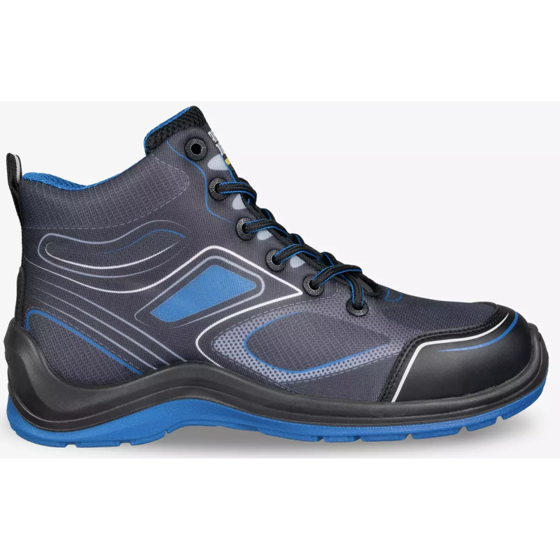 Safety Jogger Flow Mid S1P | Zwart/Blauw | Maat 47 - 5401033491837