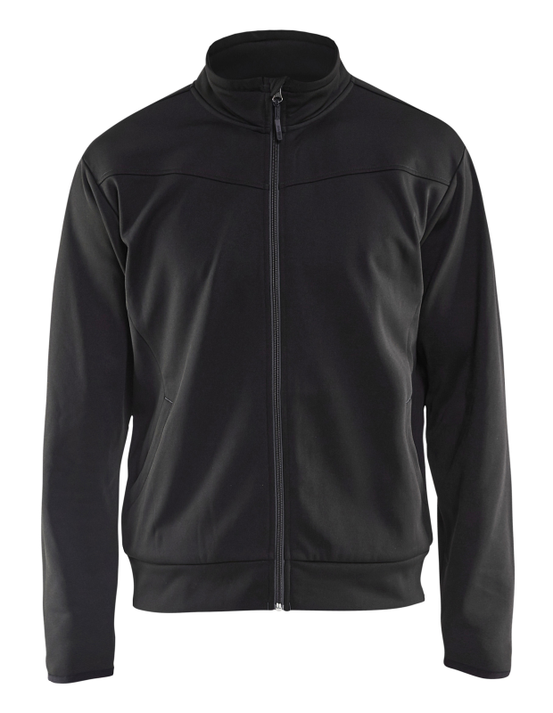 Blåkläder Service Sweatshirt met rits 33622526 | Zwart/Donkergrijs | Maat M - 7330509555989 afbeelding