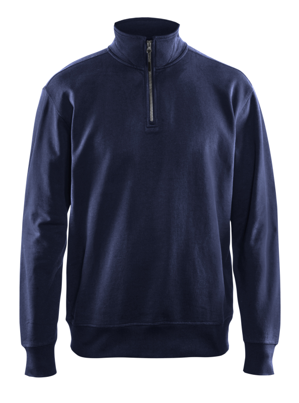 Blåkläder Sweatshirt met halve rits 33691158 | Marineblauw | Maat 4XL - 7330509466278 afbeelding