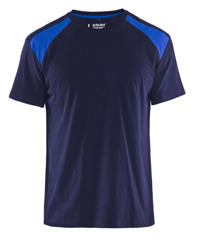 Blåkläder T-Shirt bicolour 33791042 | Marineblauw/Korenblauw | Maat 3XL - 7330509604236 afbeelding