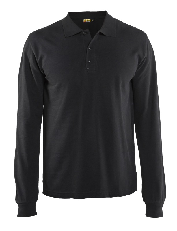 Blåkläder Poloshirt lange mouw 33881050 | Zwart | Maat 3XL - 7330509482193 afbeelding