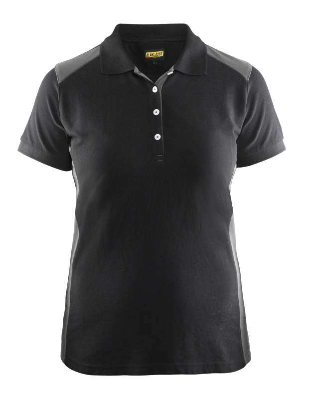 Blåkläder Dames poloshirt piqué 33901050 | Zwart/Grijs | Maat XS - 7330509479674 afbeelding 1