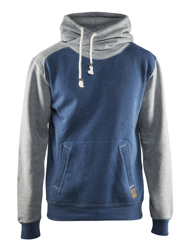 Blåkläder Hooded Sweatshirt 33991157 | Blauw melange/Grijs | Maat S - 7330509465189 afbeelding