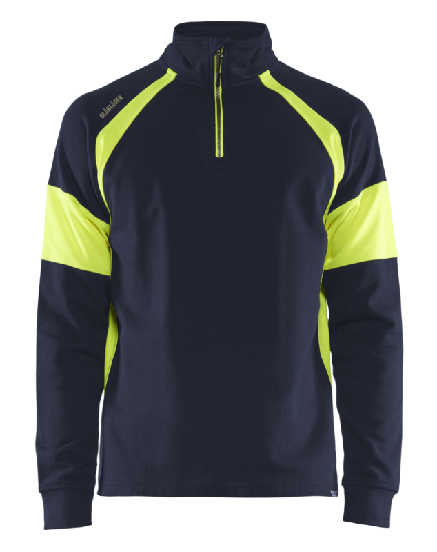 Blåkläder Sweatshirt met High-Vis zones 35501158 | Marine/High-Vis Geel | Maat XL - 7330509775264 afbeelding 1