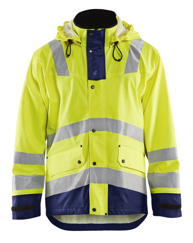 Blåkläder Regenjas High-Vis LEVEL 2 43022003 | High-Vis Geel/Marineblauw | Maat 4XL - 7330509570425 afbeelding 1