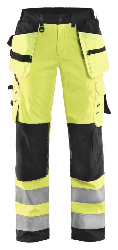 Blåkläder Dames Softshell werkbroek High-Vis 71672517 | High-Vis Geel/Zwart | Maat 40 - 7330509540237 afbeelding