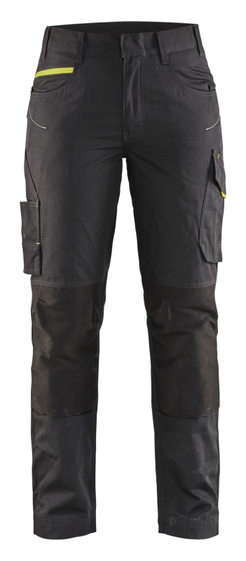 Blåkläder Dames service werkbroek met stretch 71951330 | Zwart/High-Vis Geel | Maat 50 - 7330509647165 afbeelding 1