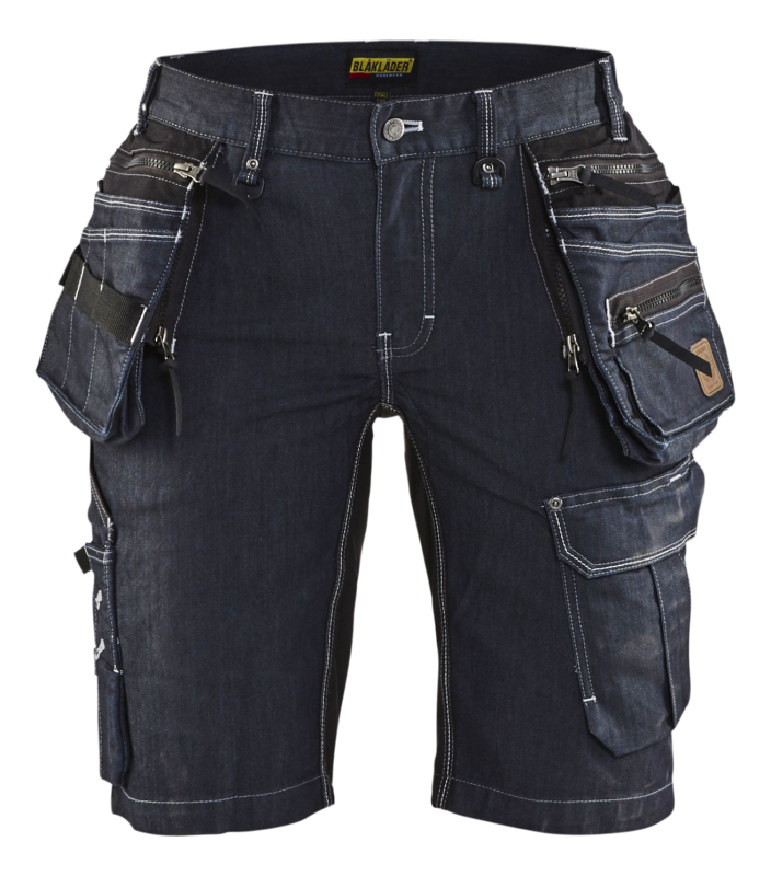 Blåkläder Dames Short Denim Stretch X1900 79921141 | Marineblauw/Zwart | Maat 46 - 7330509656754 afbeelding