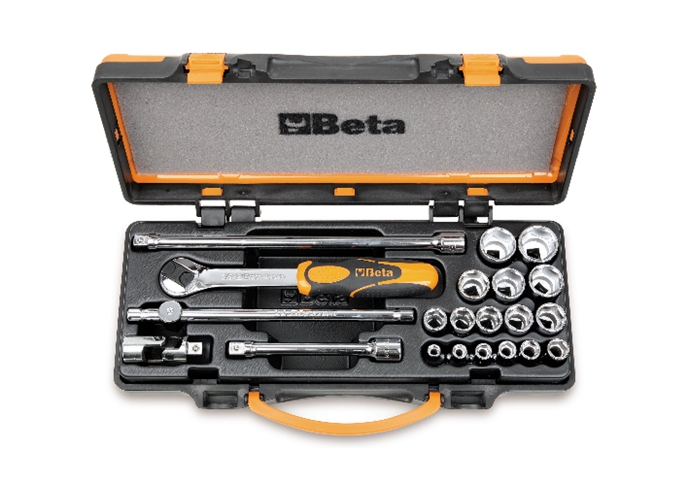 Beta 910A C16 Doppendoos met 16 zeskant dopsleutels en 5 toebehoren 009100932