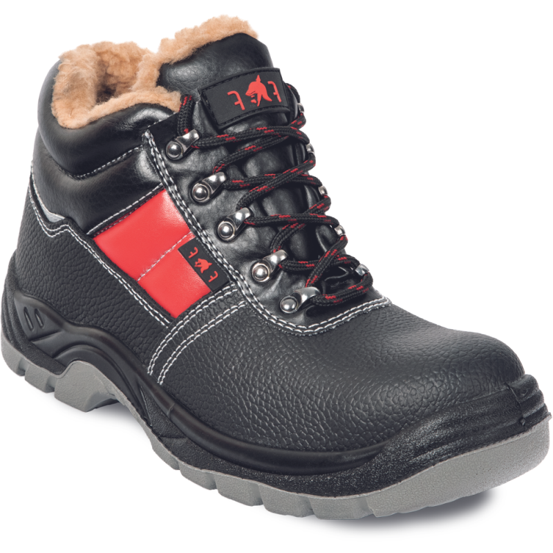Cerva Jena SC-03-012 S3 Mid Werkschoen gevoerd | Kleur Zwart/Rood | Maat 48 - 8591806246089