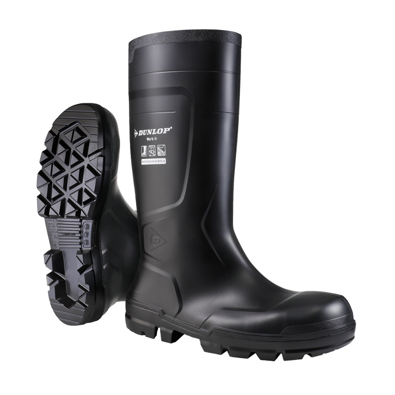 Dunlop NB2HD01 Work it PVC Laars S5 | Zwart | Maat 46 - 8713197371915