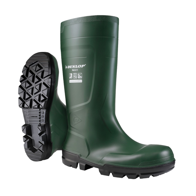 Dunlop NB2KL01 Work it PVC Laars S5 | Groen | Maat 50 - 8713197372806