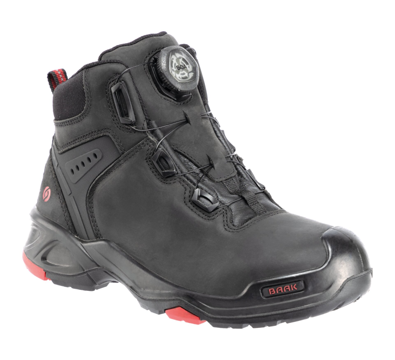 Baak Braxton BOA 6642 S3 | Zwart/Rood | Maat 41 - 4031783001355