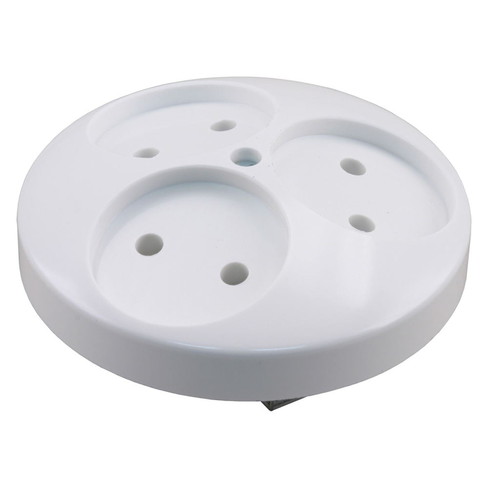 Q-Link Contactdoos | Inbouw | 3-voudig | Met Aanraakbeveiliging | Polarwit - 01.079.54 afbeelding 1