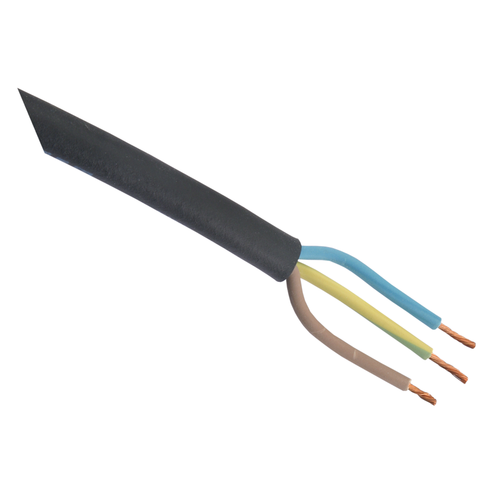 Rubber Kabel | Glad | 3X2.5 | Zwart | 50M - 01.269.06