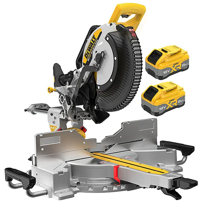 DeWalt DCS782XW2-QW 18V XR Accu Afkort-en Verstekzaag | 305mm - 2x 8.0Ah Accu - DCS782XW2-QW afbeelding