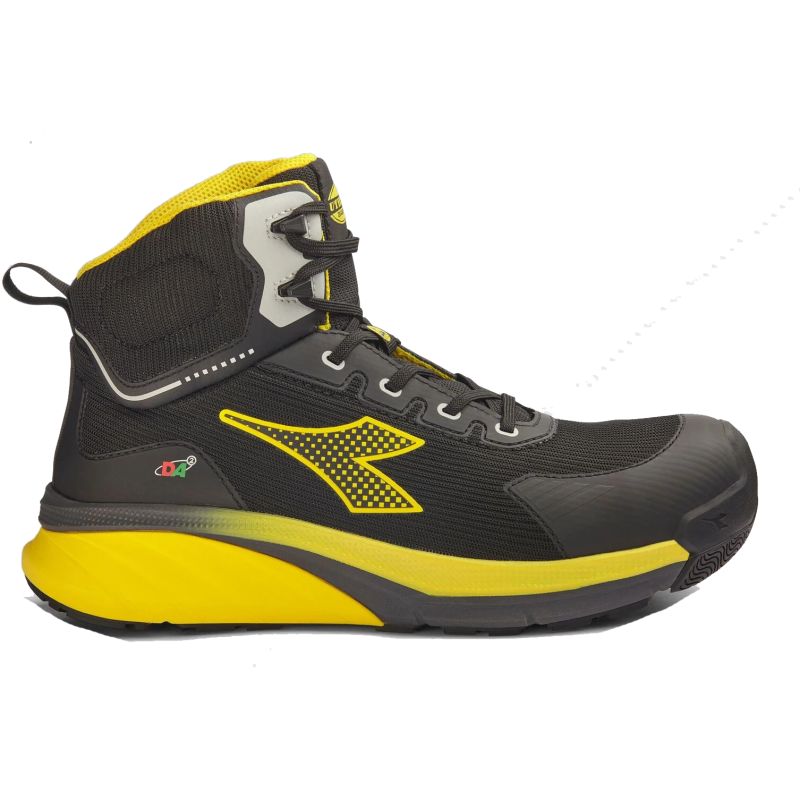 Diadora Werkschoen VORTEX DA2 MID S3S 182041 | Zwart/Yellow Croms | Maat 47 - 8054795151258 afbeelding 1