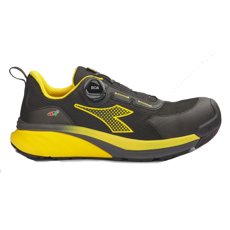 Diadora Werkschoen VORTEX DA2 BOA LOW S3S 182332 | Zwart/Yellow Croms | Maat 47 - 8054795151869 afbeelding 1