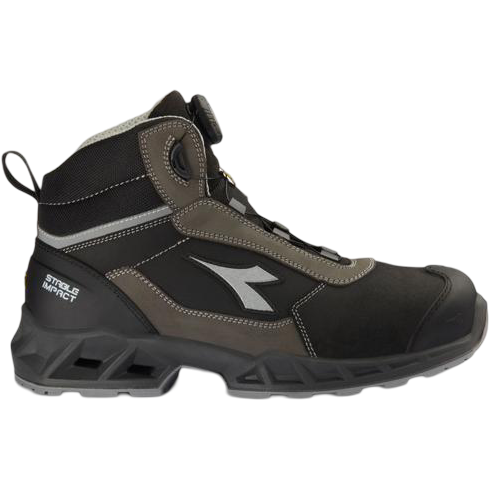 Diadora Werkschoen ST Imp Lea Q Mid 180611 S3S C2680 | Black Shadow C2680 | Maat 40 - 8053607825059 afbeelding