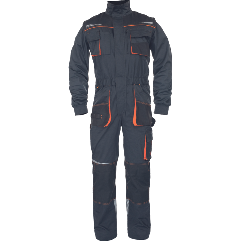 Cerva Emerton Stretch Overall 03560023 Grijs/Oranje | Kleur Grijs/Oranje | Maat 64 - 8591806313545