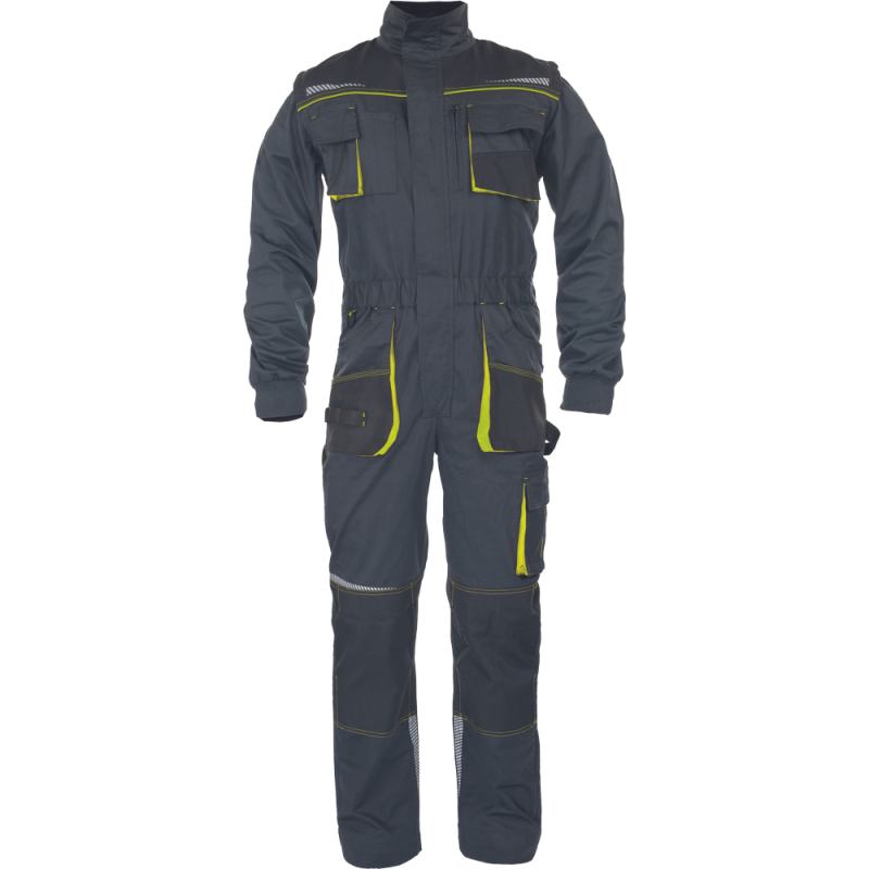 Cerva Emerton Stretch Overall 03560023 Zwart/Geel | Kleur Zwart/Geel | Maat 62 - 8591806313668