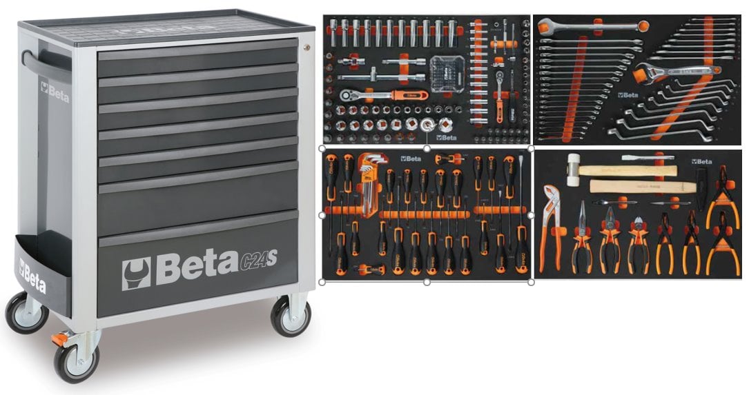 Beta 2400S G7/E-S | Gereedschapswagen | 7 laden | Grijs | 240-delig - 024006222
