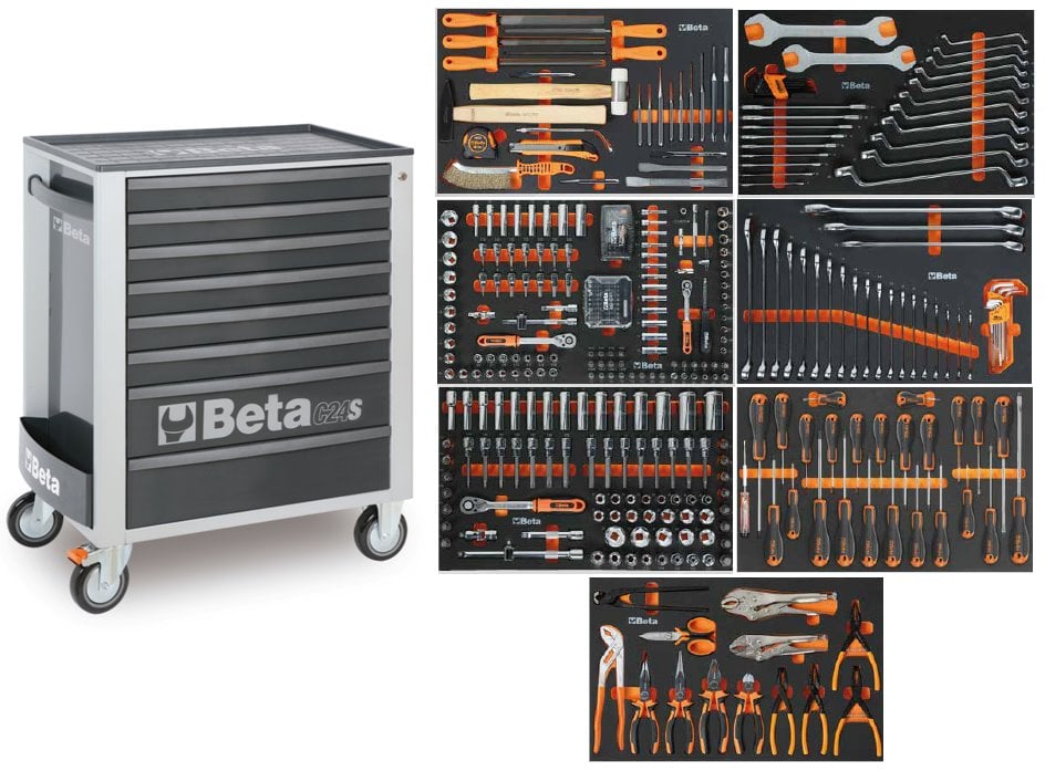 Beta 2400S-G8/E-L | Gereedschapswagen | 8 laden | Grijs | 398-delig - 024006242